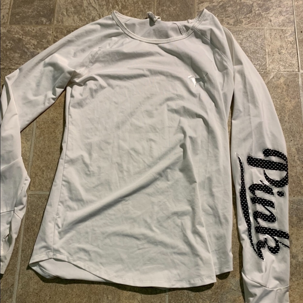 Pink athleisure long sleeve top